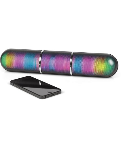 Pulse Premium Bluetooth LED Speaker met | Colour Changing Eclipse Speaker | Ellipse Luidspreker met Wisselende Kleuren | MP3, Smartphone, Tablet |Ideaal voor Feestjes |"Ingebouwde oplaadbare Batterij | Inclusief oplaadkabel / Aux kabel| USB| TF-kaart
