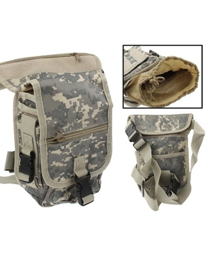 Military Army Tactical Multi-Layered Nylon Leg & Waist Pouch Carrier Bag met 2 Magazine Pouches voor Outdoor Activity