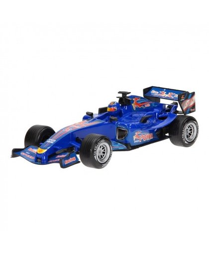 Johntoy raceauto Super Max blauw licht en geluid 28 cm