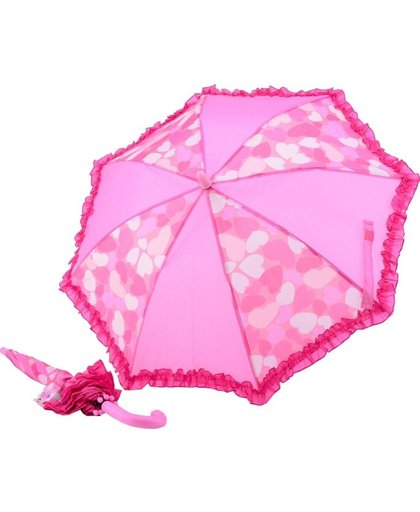 Johntoy paraplu Girls Worrld roze 70 cm