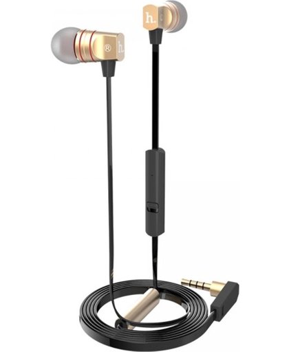 hoco in-ear headset - met flat cable - Gold/Black
