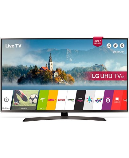 LG 49UJ634V LED TV 124,5 cm (49") 4K Ultra HD Smart TV Wi-Fi Zwart
