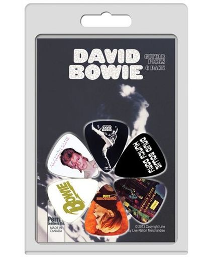 6 pack plectrums David Bowie