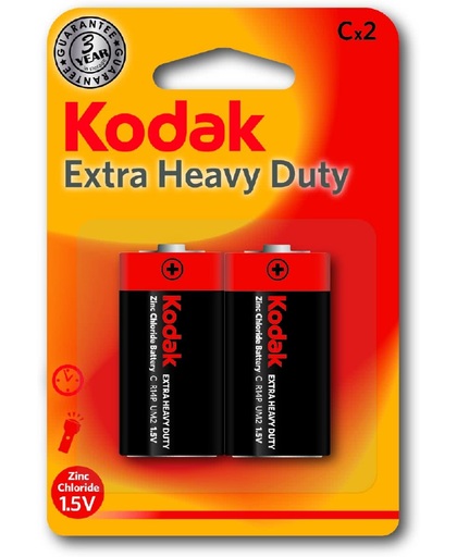 Batterij C Batterijen Kodak Extra Heavy Duty Goede kwaliteit Batterijen - Gratis Verzending – Engelse Staaf / Baby - 2 Stuks