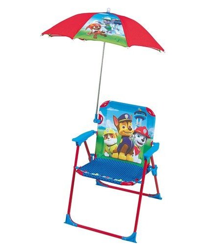 Nickelodeon Paw Patrol strandstoel met parasol blauw