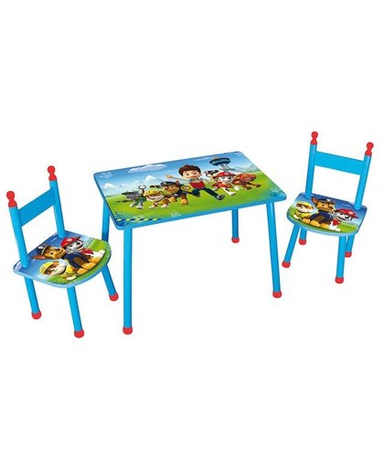 Nickelodeon tafel met 2 stoelen Paw Patrol blauw/rood