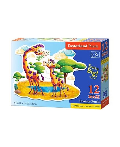 Castorland legpuzzel Giraffes in Savanna 12 stukjes Maxi