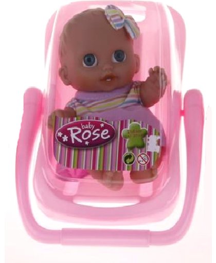 Baby pop Rose in autostoeltje, 20 cm