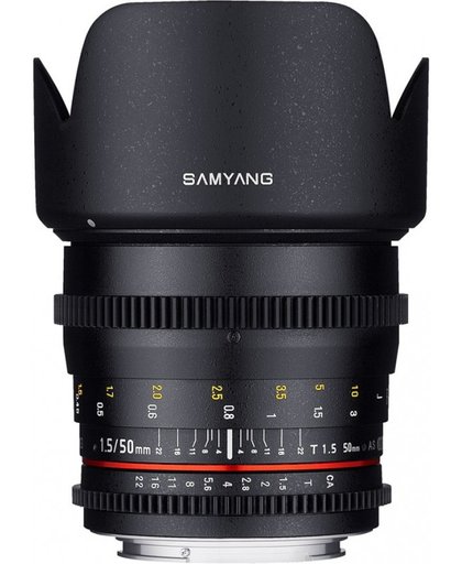 Samyang 50mm T1.5 Vdslr As Umc - Prime lens - geschikt voor Canon Systeemcamera