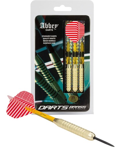 Abbey Darts Darts - Brass - Rood/Wit - 25
