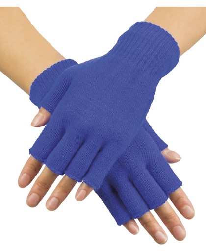 18 stuks: Vingerloze handschoenen - blauw