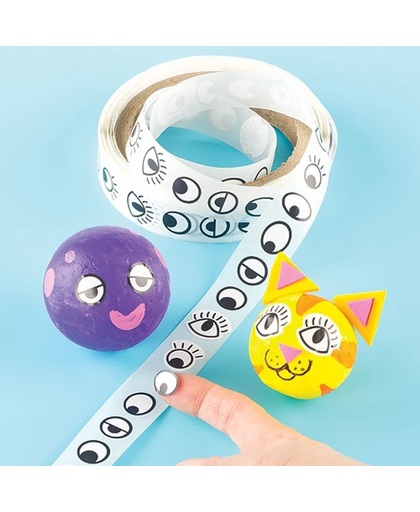 Voordeelpakket oogstickers - knutselspullen voor kinderen - scrapbooking verfraaiing om te maken en versieren kaarten decoraties en knutselwerkjes (Per rol)