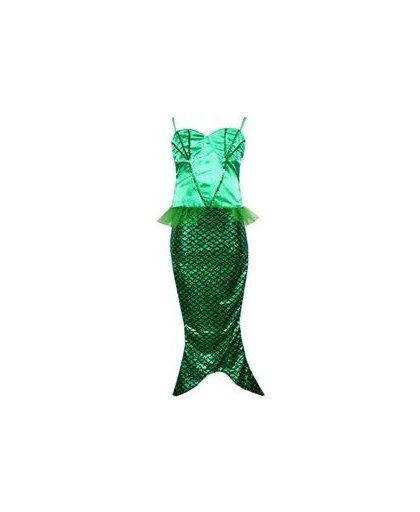 Slammer jurkje zeemeermin groen 7 8 jaar