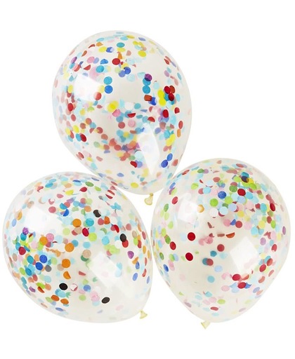 Transparante Confetti Ballonnen 30CM - Doorzichtige Latex Party Balonnen - 10 Stuks