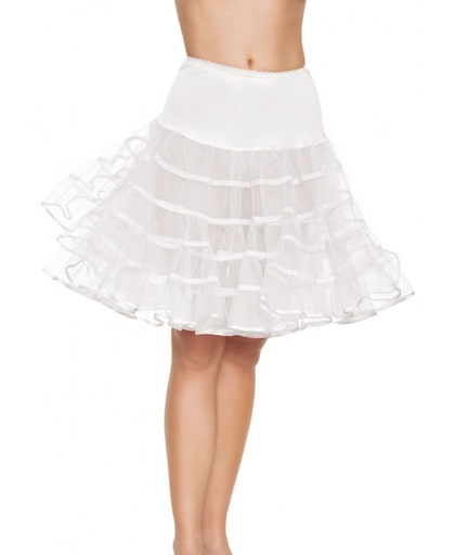 Lange witte petticoat voor dames