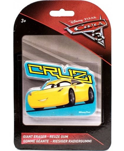 Slammer Disney Cars 3 reuze gum Cruz 10 x 6 cm geel