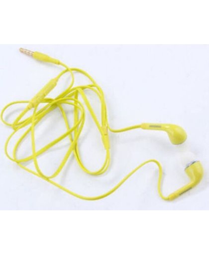 Gele oortjes 3,5 mm geschikt voor zowel Apple iPhone als Samsung - Headset - In-Ear - Oordopjes - Koptelefoon