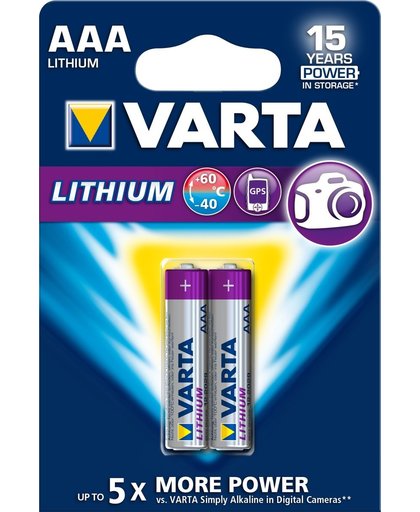 Varta - Batterijen - AAA Micro - Lithium Professioneel - 2 Stuks