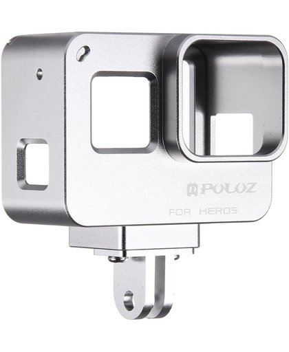 PULUZ behuizing Shell CNC Aluminium Alloy beschermende Cage met beveiligings Frame voor GoPro HERO5(zilver)