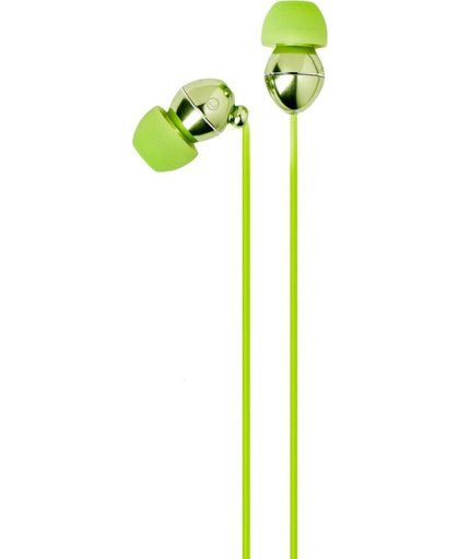 Azuri stereo portable handsfree headset - green - 3.5 mm - universal