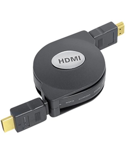 Transmedia Uittrekbare HDMI kabel - versie 1.4 - 1 meter