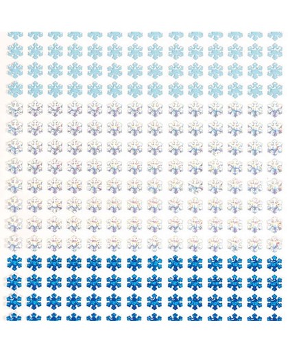 Klevende glittersteentjes in de vorm van sneeuwvlokken - stickers voor kinderen ideaal voor scrapbooking kerstkaarten en knutselwerkjes (280 stuks)
