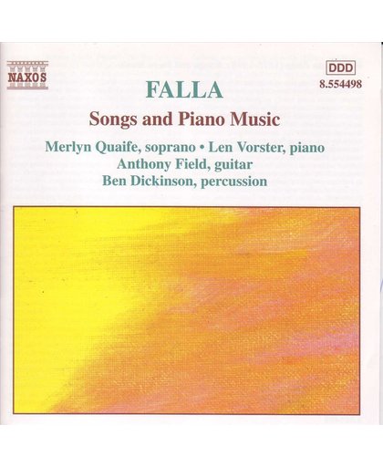 Classical Palette - Falla: Songs and Piano Music / Quaife