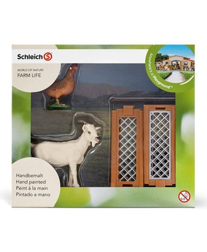 Schleich Scenery pack Kleine boerderijdieren met omheining - Exclusieve set