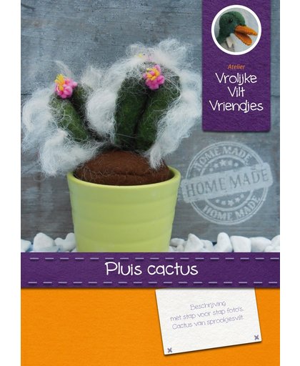 DIY wolvilt pakket: Pluis cactus