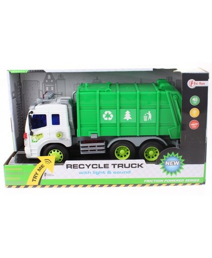 Toi Toys recycle truck Container met licht en geluid
