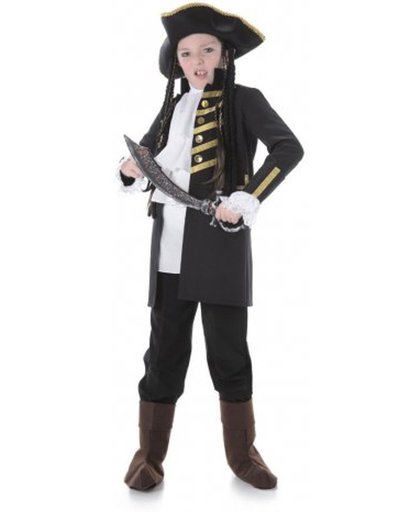 Zwart piratenkostuum voor kinderen