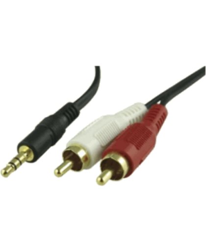 Deltaco - MIDI kabel - MM-2D - Van 3.5mm plug naar 2xRCA plug