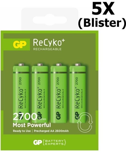 5 Blisters - (20x) GP AA 2700mAh Oplaadbare Batterijen