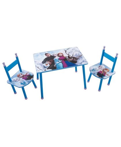 Disney Frozen tafel met stoelen blauw