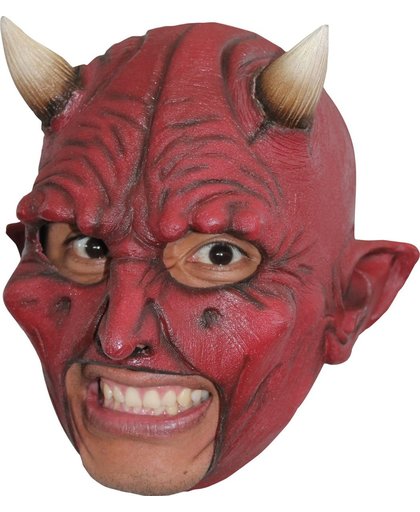 Demonmasker met hoorns voor volwassenen Halloween - Verkleedmasker - One size