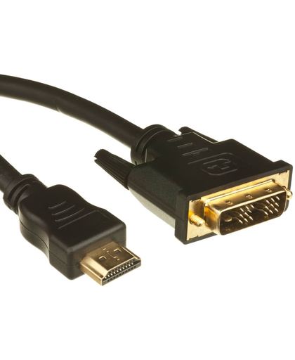 HDMI Kabel, HDMI Male - DVI-D Male, 2.5 Meter