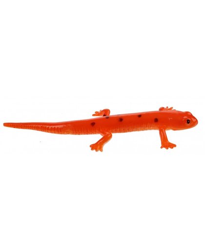 Toi Toys elastische hagedis 11 cm oranje met stip