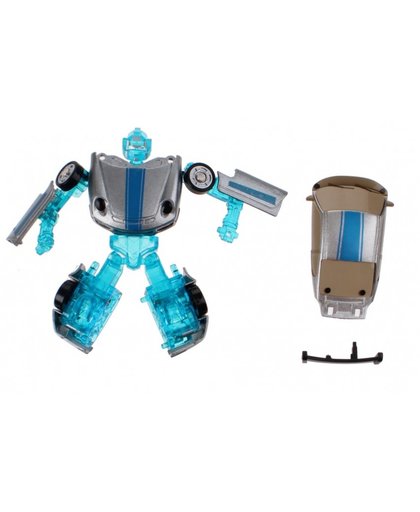 Toi Toys Roboforces transformation robot 10 cm blauw/zilver