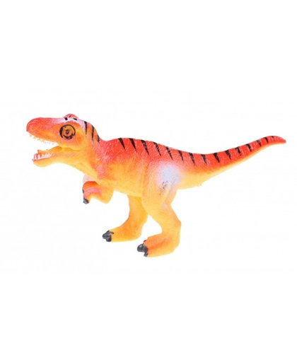 Toi Toys miniatuur dinosaurus 9 cm oranje met strepen