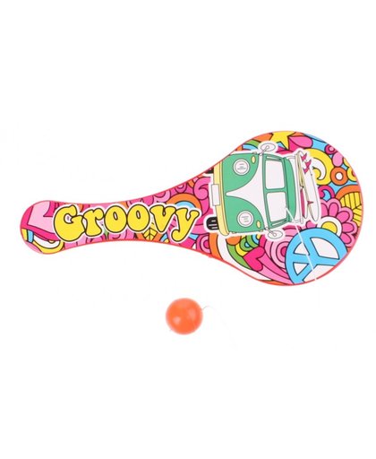 Toi Toys behendigheidsspel Paddle Ball hippie 18 cm