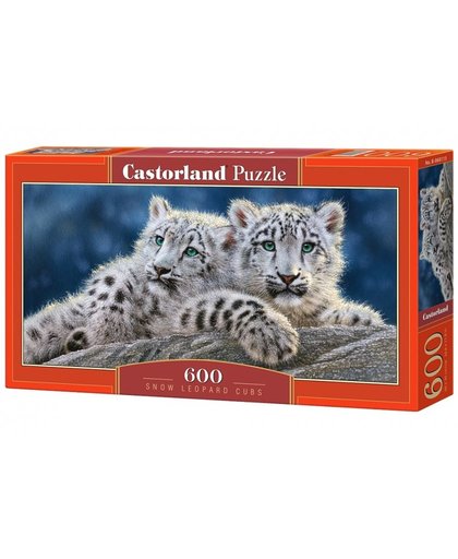 Castorland legpuzzel Snow leopard cubs 600 stukjes