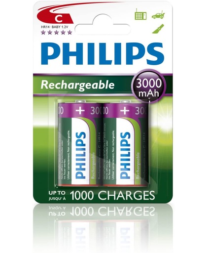 Philips Rechargeables Batterij R14B2A300/10 oplaadbare batterij/accu