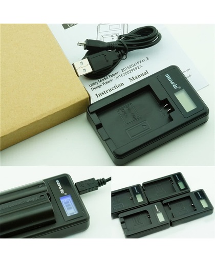LCD usb Oplader voor Canon NB-5L accu IXUS 990 SX230