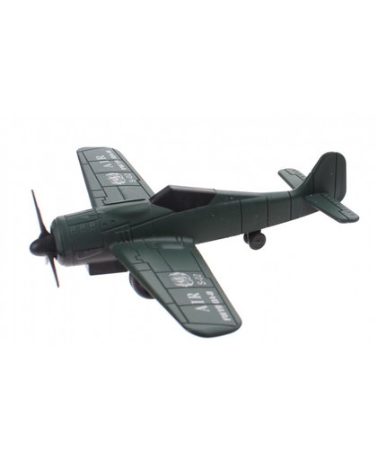 Johntoy Airplane straaljager groen 13 x 16 cm