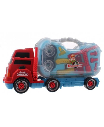 Toi Toys Super Truck met gereedschapskoffer rood 36 cm