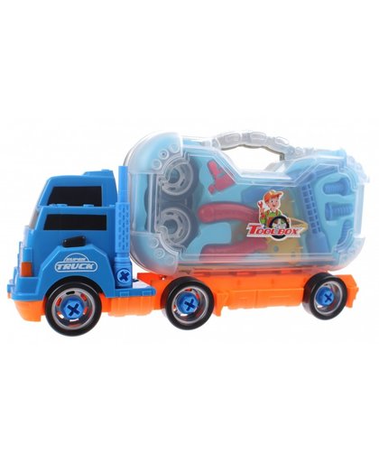 Toi Toys Super Truck met gereedschapskoffer blauw 36 cm