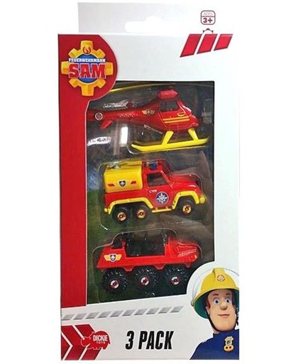 Brandweerman Sam Voertuig 3-pack - Brandweerman Sam Auto