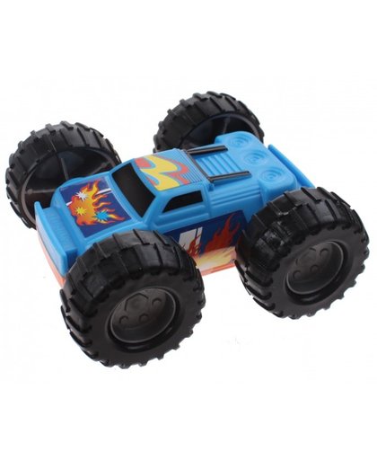 Johntoy Play Gear flipover auto blauw/oranje 9 x 8 x 4 cm