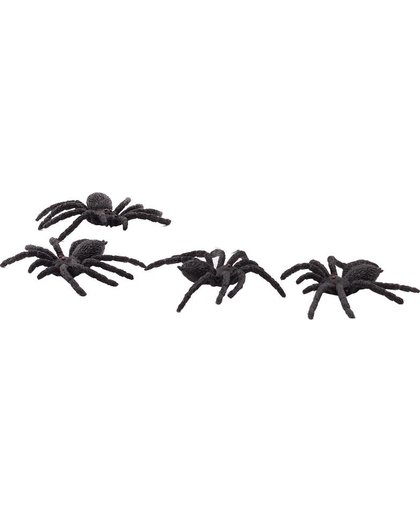 Johntoy spinnen Animal World 12 stuks zwart