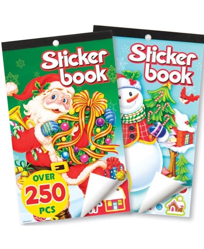 Mega kerst-stickerboeken. Leuke kerstcadeautjes voor kleine kinderen (2 stuks per verpakking)